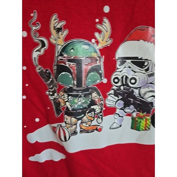 Darth Vader Stormtroopers Star Wars Cartoon Christmas T-shirt Women's - Picture 3 of 8